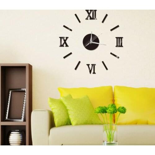 Large Wall Watch Vintage plexiglass Art Wall Clock Living Room Silence Bedroom Modern Design Home Decor Clock
