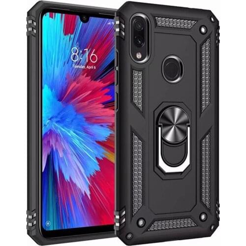 For Xiaomi Redmi 7 Case Shockproof Armor Rubber Silicone Hard PC Phone Stand Case For Redmi Note 7 Pro Luxury Back Cover Fundas