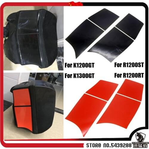Black and Red set of reflective sticker hard saddle bags for BMW R1200RT R1200ST R1200R K1200GT K1300GT 2005-2013 06 07 08 09 10