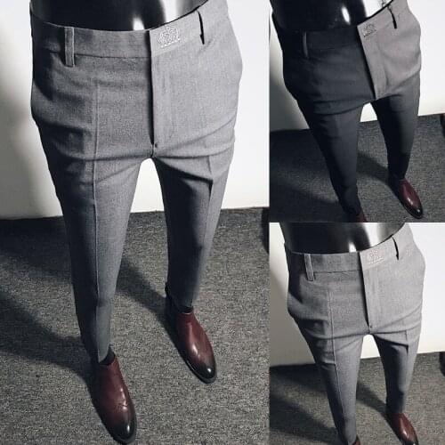 Men Business Trouser 2021 New Classic Office Slim Fit High Quality Formal Pantalon Homme Classique Casual Stretch Suit Pants