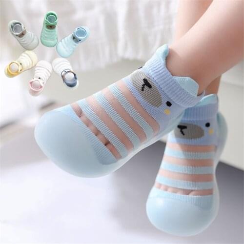 Baby Shoes Cartoon Bear Children Baby Kids Indoor Floor Socks Soft TPR Sole Non-Slip Spring Summer Baby Toddlers Shoes Socks