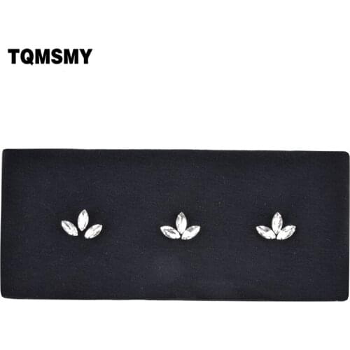 TQMSMY Cotton rhinestone elastic head band for women candy color hair band lady headband three little flower headband TMFD15