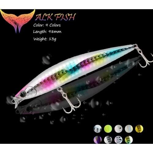 WALK FISH 98mm/13g Pencil Fishing Lure Floating Hard Bait Saltwater Artificial Lures Minnow Japanese Fishing Tackle Accessories