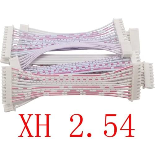 10Pcs Length 10CM Red White JST XH2.54 XH 2.54mm Double Head Terminal Cable Wire Connector 2P/3/4/5/6/7/8/9/10/11/12 Pin 26AWG