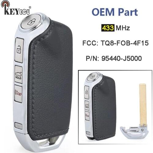 KEYECU 433MHz P/N: 95440-J5000 FCCID: TQ8-FOB-4F15 OEM Parts Proximity Smart Remote Key Fob for Kia Stinger 2018 2019 2020