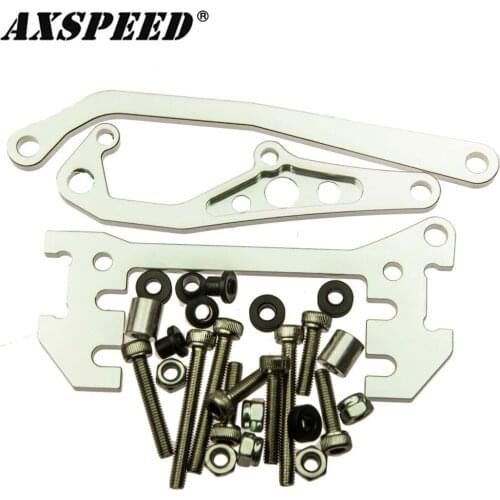 AXSPEED RC Car Alloy Chassis Servo Shock Mount Kit with Panhard Link Bar for 1:10 RC Crawler AXIAL SCX10 Honcho Rubicon Parts