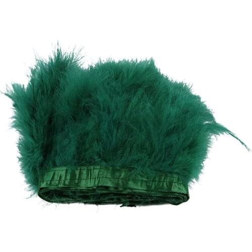 2 Meters Beatiful Dyed Turkey Feather Fringe Trim Marabou Feather Trimming Satin