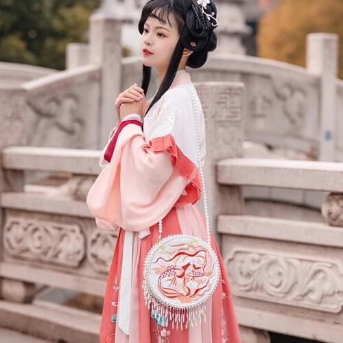 Sweet Lace Round Handbags High Quality Cotton Women Crossbody Bags Female Small Solid Color Fresh Flower Chain Circular Totes