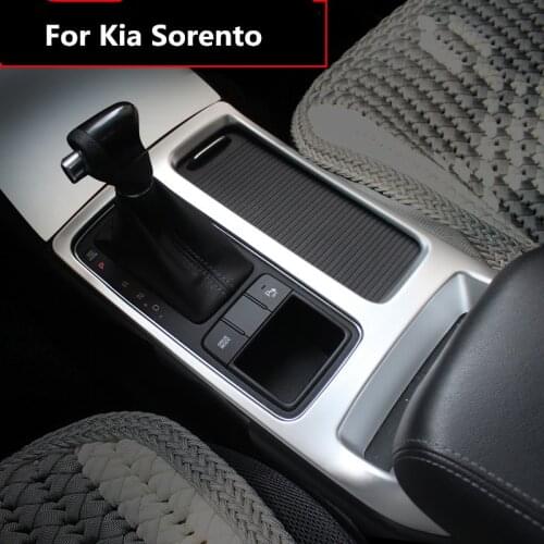 Matte Silver Car Gear AC Control Panel Cover Meter Handle Outlets Sticker Moulding Trim for Kia Sorento 2015 2016 2017 2018 2019