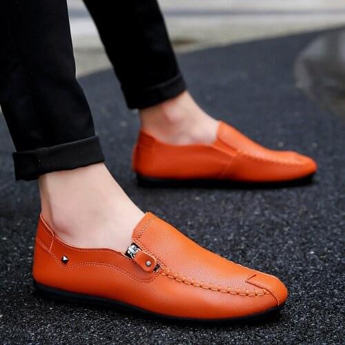 Men Soft Casuals Shoe Men Loafers Driving Shoes Flats Men Shoes Leather Loafers Slip On unisex Light weige sneakers Dress shoes