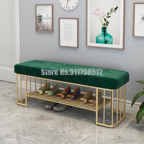 Nordic shoe changing stool home entrance shoe stool bench seatable shoe cabinet frame door sofa stool light luxury net red