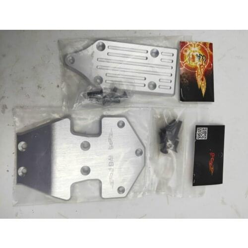 Front and Rear Skid Plate Chassis Proteciton Armor Fit for 1/5 GTB Racing Losi 5ive-t Rovan LT King Motor X2