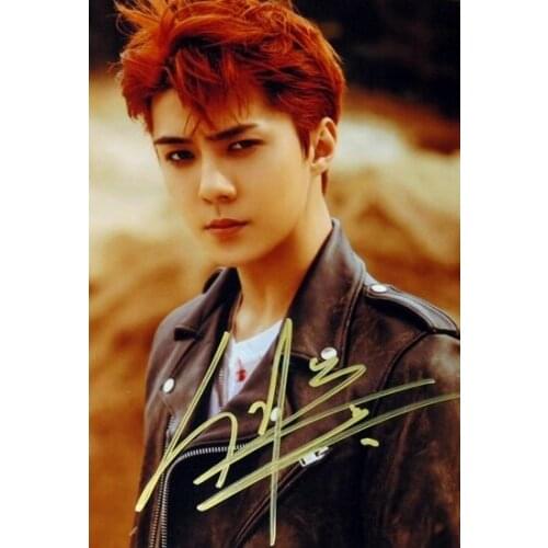 Signed EXO SEHUN autographed photo TDON`T MESS UP MY TEMPO 6 versions 4*6 112018