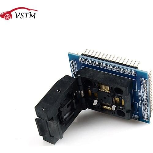 Top quality U Type QFP64 TQFP64 LQFP64 socket adapter IC test socket programmer qfp64 socket tqfp64 lqfp64