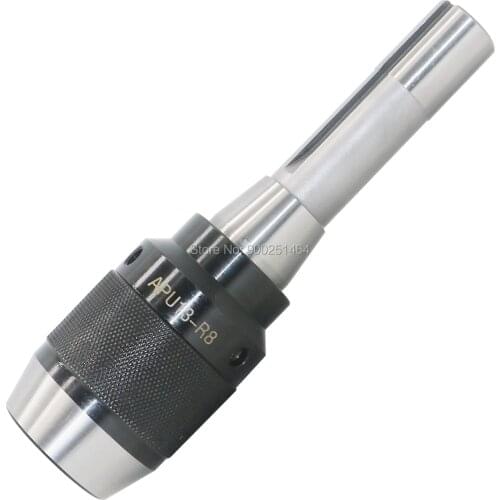 R8 APU13(1-13mm) APU16(1-16mm)M12 7/16 Keyless Drills Chuck CNC Milling Integrated Shank Arbor Self-tightening drill chuck