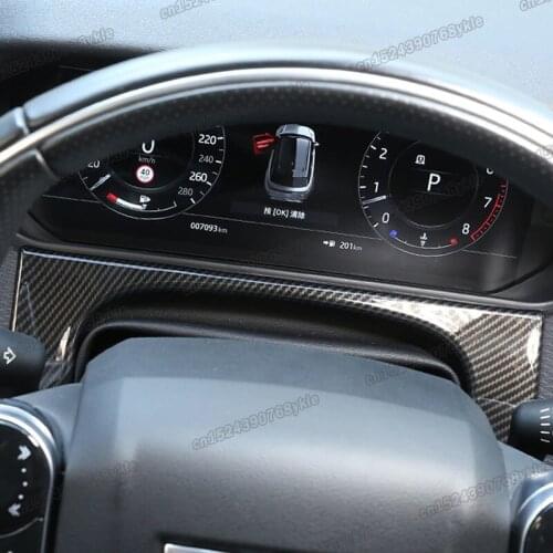 Carbon fiber car Dashboard Instrument screen frame trims for range rover velar 2017 2018 2019 2020 2021 2022 accessories auto