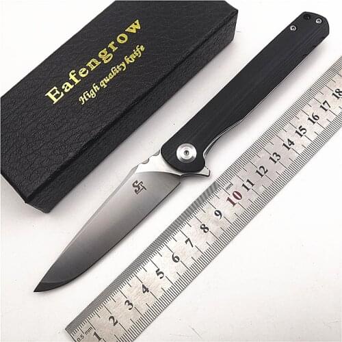 New Sitivien ST101 D2 Blade G10 Handle Flipper Ball Bearing Utility Pocket EDC Camping Outdoor Folding Knife