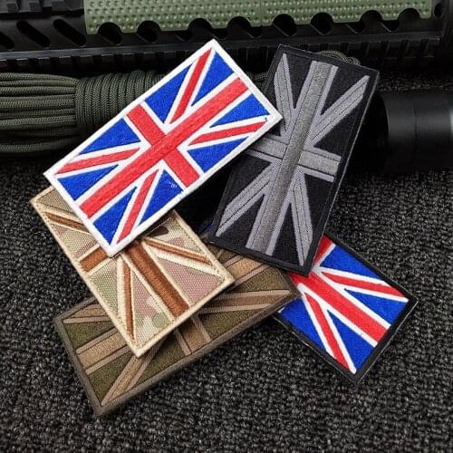 Tactical Patch England Flag Shape Team Logo Embroidery Patch Emblem DIY Badges For Cloth Backpack Jacket Hunting Vest Decoration