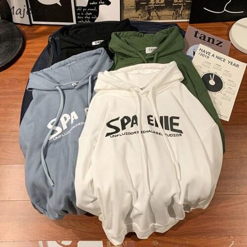 Hoodies Sweatshirt Men Plus Size 2XL Winter Thicker Velvet Letter Printed Oversize Harajuku Mens Casual Chic All-match Hip-Hop