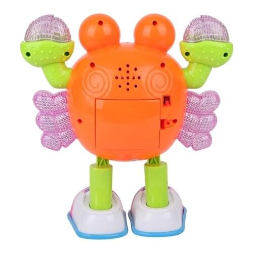 Smart toys The New Dance Crabs Cartoon Universal Wheel Light Music Dance Can Crawl Electric Toy Robot 2020