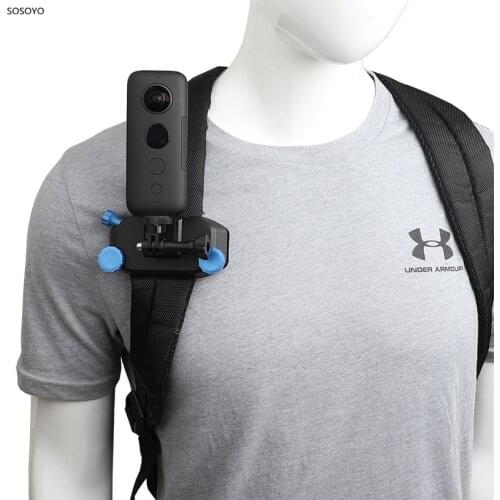 Backpack Clip Clamp Mount Strap Clamp Belt Holder with 14 Universal Interface For Instra360 One X Yi 4K Mijia Action Camera