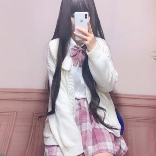 Japanese fashion College Style Loose Lotus Leaf Long Sleeve JK Versatile Sweater Coat Womens Autumn and Winter 2020 New