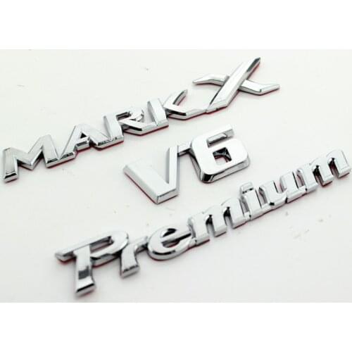 FOAL BURNING 1 PCS 3D V6 MARKX PREMIUM emblem modified car labeling badge car sticker for Reiz Car Styling