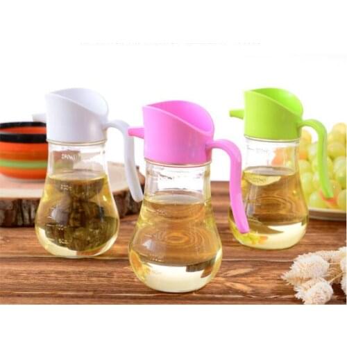 1PC 250ml Glass Oil Bottle with Scale Kitchen Oil Can Leak-proof Oil Tanker Soy Sauce Pot Vinegar Bottle Jar LF 103