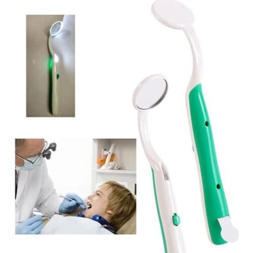 100pcs LED Light Teeth Oral Dental Mirror Super Bright Mouth Mirror Tooth Care Tool Tooth Whitening Products
