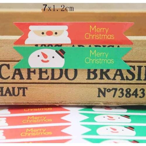 120PCS 2018 new flag shaped DIY christmas gifts decoration sticker labels mixed style christams series candy favors seal labels