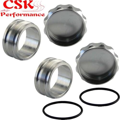 2.75" 70mm ID Aluminium Weld On Filler Neck & Cap Oil Fuel Expansion Water Tank 2pcs