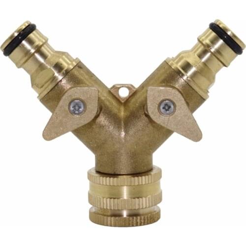 3/4' Copper A two-way ball valve switch fitting garden hose brass water connectors 1/2' Garden water pipes