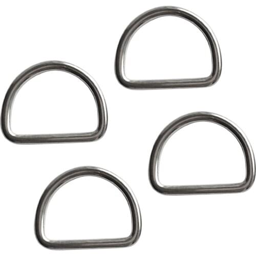 4pcs/set Marine 316 Stainless Steel D Ring Fits 1.2' Webbing Weight Belt Harness Diving Scuba/ Industry