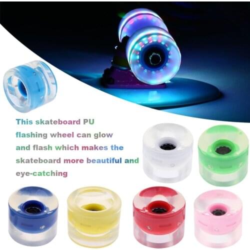 4Pcs/Set Skateboard Wheels Scooter Longboard Skate Boards PU Flashing Rollers Retro Penny Board Wheel Truck Bearings