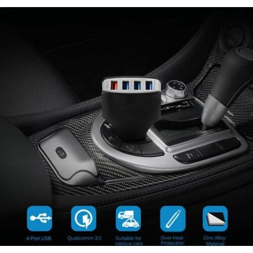 4 USB Fast Charger 4.2A Car Charger Adapter 7A QC3.0 Charging Phone Charger Fast Xiaomi Mobile For iPhone USB Car Turbo 4 F1N4