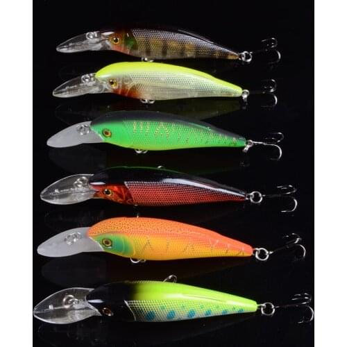 6pcs Fishing Lures 10cm 11g Minnow Lure 3 Colors Select High Quality Hard Bait Crankbait Wobbler Fishing Tackle Wholesale