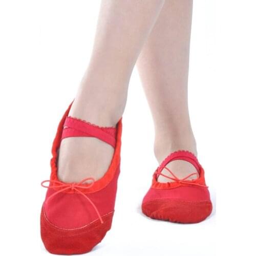Bellydance Children Kids Girls Women Ballet Dancing Shoes Soft Flats Canvas Ballet Shoes Comfortable Breathable Dance room Shoes