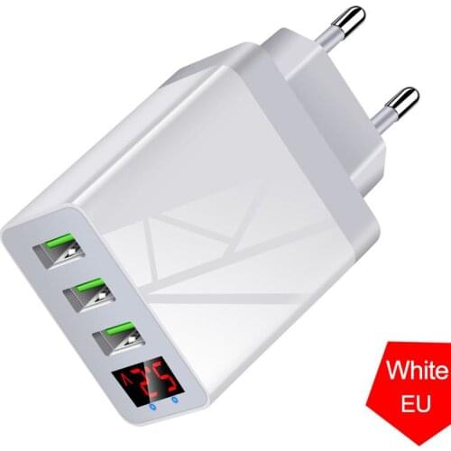 Fast 3Port USB Charger For Iphone Samsung Tablet EU US Plug Wall Mobile Phone Charger Adapter Fast Charging Adapter Dropshipping