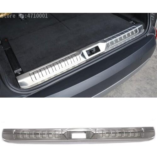 Black and Silver 304 Stainless Steel Rear Bumper Plate Protect Cover For Land Rover Discovery 5 LR5 2017 2018 L462 Accessories