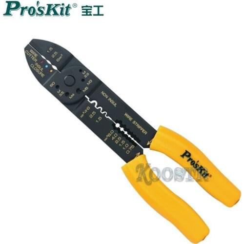 Proskit 8PK-313B Cable Wire Stripper Cutter Automatic Multifunctional Terminal Crimping Tool Stripping Plier Tool