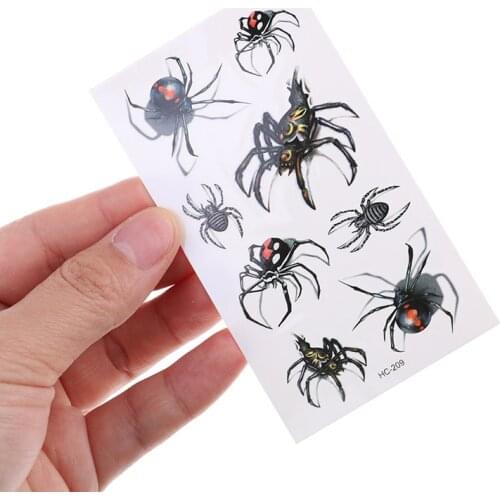 JETTING Hot 1PC Waterproof Temporary Tattoo Sticker Spider Transfer Cool Body Art Decor Halloween Masquerade Party Gift