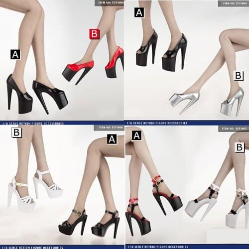 1/6 scale ladies fashion high heels model for 12 inch action figure accessories