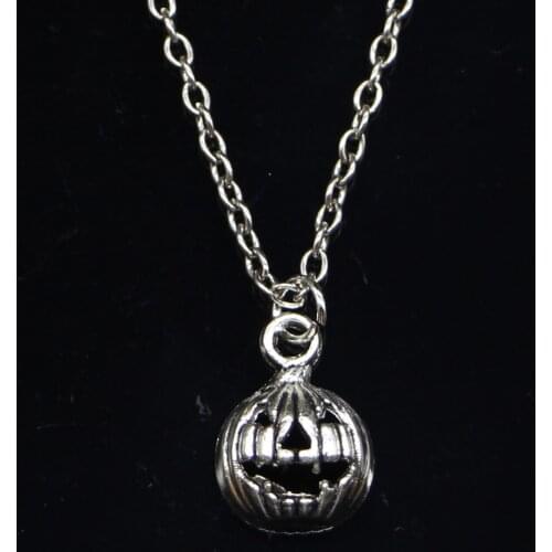 Fashion Necklace 16x12mm carved punpkin jack o lantern halloween Pendants Short Long Women Men Gift Jewelry Choker