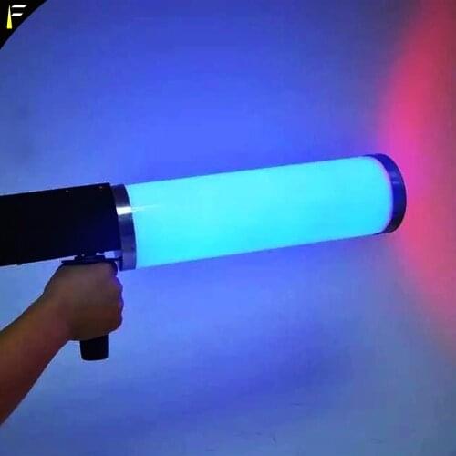 Popular LED CO2 Cryo Club Cannon Cryogenic Special Effects Gun Co2 Jet Machine LED Cryo Gun RGB 6PCSx3w Color Washing
