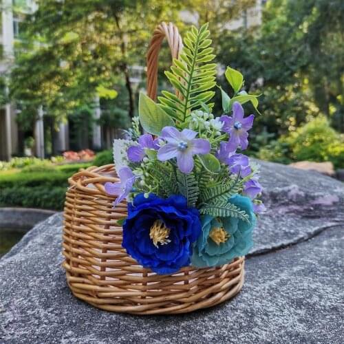 Wedding Basket Flower Girl Basket For Ceremony Wedding Decoration Willow Flower Basket Storage Flower Girl Basket Container