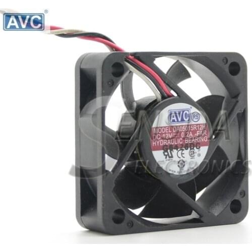 For AVC DA0515R12H-FAR 5015 50mm * 50mm * 15mm 50mm 5cm DC 12V 0.20A 3wire computer pc cooling fan