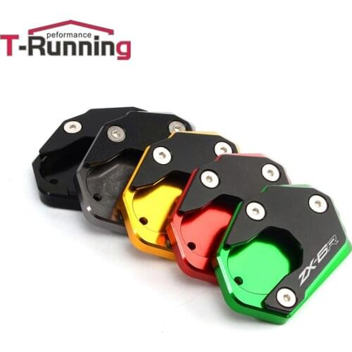 Motorcycle Kickstand Extension Plate Side Stand Enlarge Pad For KAWASAKI ZX6R ZX-6R Ninja ZX636 2018 2019 2020