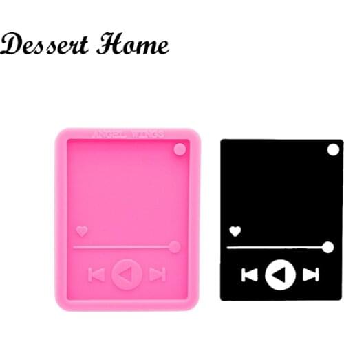 DY0695 Bright Resin Craft for Keychain, Player Silicone Molds, DIY Epoxy Jewellery Making, Music Phone grip molds