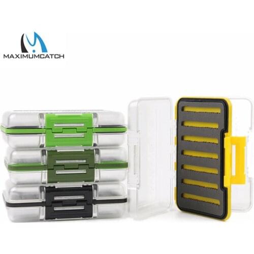 Maximumcatch Fly Fishing Box 150*105*45mm ABS Plastic Double Side Clear Waterproof Fly Box