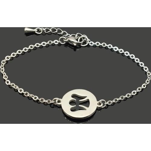 Angel Baby Round Charm Stainless Steel Chain Bracelet High Quality Stainless Steel Angel Pendant Chain Bracelet For Women Girls